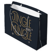 Feestelijke Jingle en Mingle Holiday Design Groot Cadeauzakje (Achterkant Gekanteld)