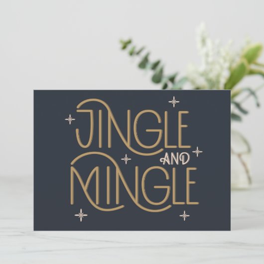 Feestelijke Jingle en Mingle Holiday Design Kaart (Staand voorkant)