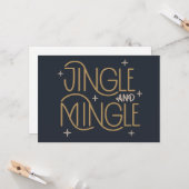 Feestelijke Jingle en Mingle Holiday Design Kaart (Voorkant / Achterkant in situ)