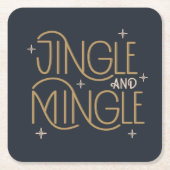 Feestelijke Jingle en Mingle Holiday Design Kartonnen Onderzetters (Voorkant)