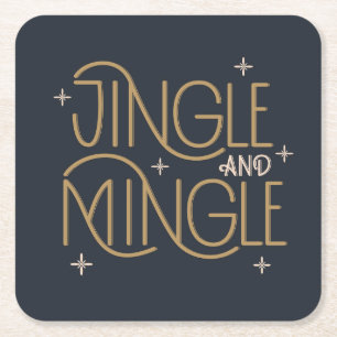 Feestelijke Jingle en Mingle Holiday Design Kartonnen Onderzetters
