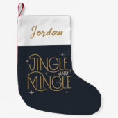 Feestelijke Jingle en Mingle Holiday Design Kleine Kerstsok (Voorkant)