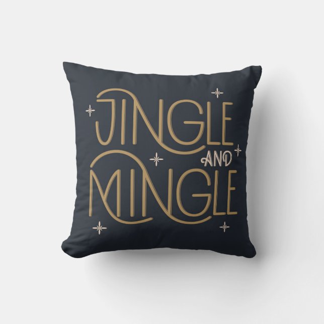 Feestelijke Jingle en Mingle Holiday Design Kussen (Voorkant)