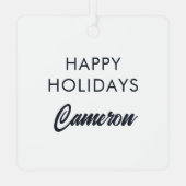 Feestelijke Jingle en Mingle Holiday Design Metalen Ornament (Achterkant)