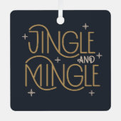 Feestelijke Jingle en Mingle Holiday Design Metalen Ornament (Voorkant)
