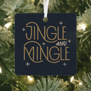 Feestelijke Jingle en Mingle Holiday Design Metalen Ornament