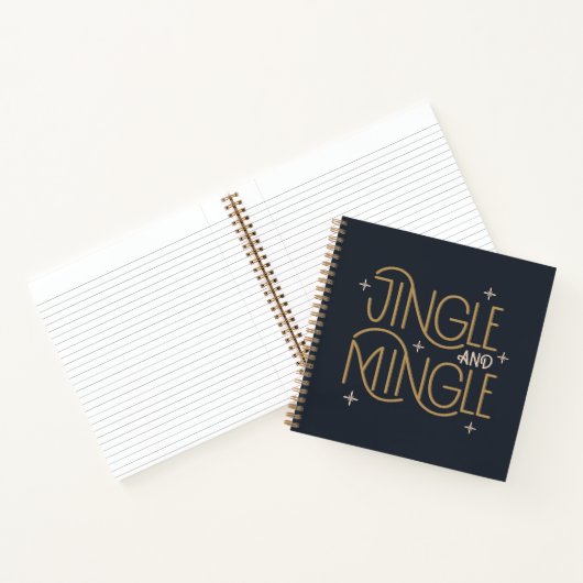 Feestelijke Jingle en Mingle Holiday Design Notitieboek (Binnen)