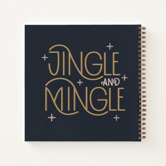 Feestelijke Jingle en Mingle Holiday Design Notitieboek (Achterkant)