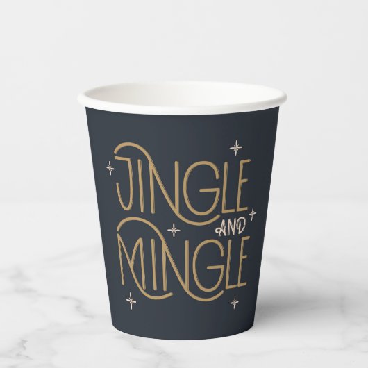 Feestelijke Jingle en Mingle Holiday Design Papieren Bekers (Voorkant)