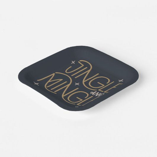 Feestelijke Jingle en Mingle Holiday Design Papieren Bordje (Gebogen)