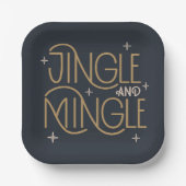 Feestelijke Jingle en Mingle Holiday Design Papieren Bordje (Voorkant)