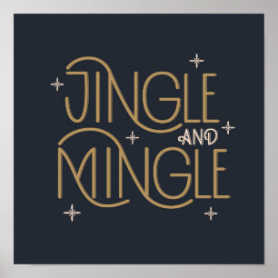 Feestelijke Jingle en Mingle Holiday Design Poster
