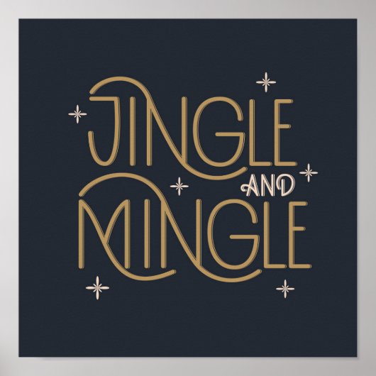 Feestelijke Jingle en Mingle Holiday Design Poster (Voorkant)