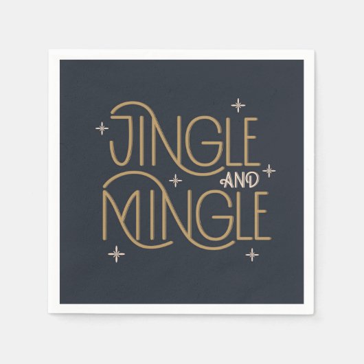 Feestelijke Jingle en Mingle Holiday Design Servet (Voorkant)
