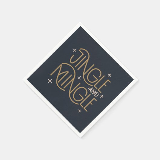 Feestelijke Jingle en Mingle Holiday Design Servet (Hoek)