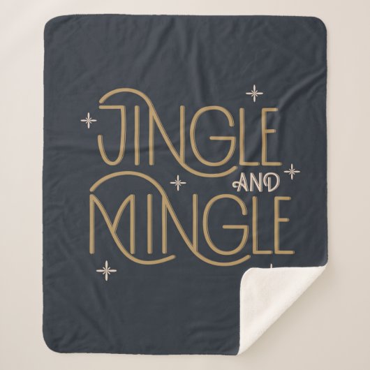 Feestelijke Jingle en Mingle Holiday Design Sherpa Deken (Voorkant)