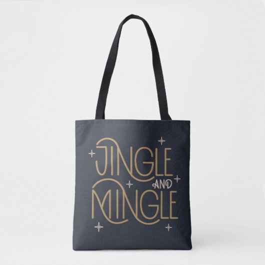 Feestelijke Jingle en Mingle Holiday Design Tote Bag (Voorkant)