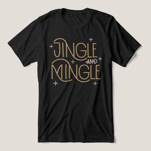 Feestelijke Jingle en Mingle Holiday Design Tri-Blend Shirt (Design voorkant)