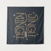 Feestelijke Jingle en Mingle Holiday Design Wandkleed (Voorkant (horizontaal))