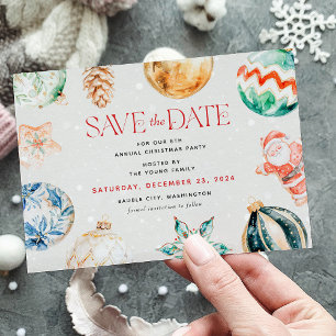 Feestelijke Jingle & Mingle Christmas Save the Dat Feestdagenkaart
