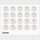 Feestelijke Jingle & Mingle Kerst Vierkante Sticker (Vel)