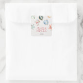 Feestelijke Jingle & Mingle Kerst Vierkante Sticker (Tas)