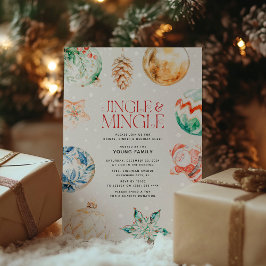 Feestelijke Jingle & Mingle Kerstfeest Kaart