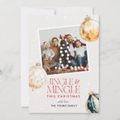 Feestelijke Jingle & Mingle Kerstfoto Feestdagenkaart (Voorkant)