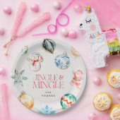 Feestelijke Jingle & Mingle Kerstmis Papieren Bordje (Feest)