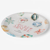 Feestelijke Jingle & Mingle Kerstmis Papieren Bordje (Gekanteld)