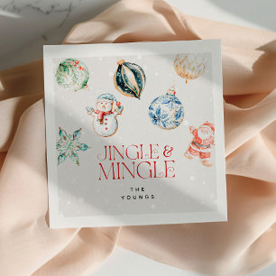 Feestelijke Jingle & Mingle Kerstmis Servet