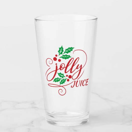 Feestelijke Jolly Juice Christmas Cheer Beer Glass Glas (Voorkant)