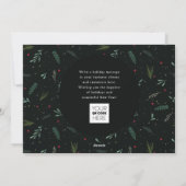 Feestelijke JOY Corporate krans laat bessen QR Feestdagenkaart (Achterkant)