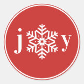 Feestelijke Joy Holiday Sticker (Voorkant)