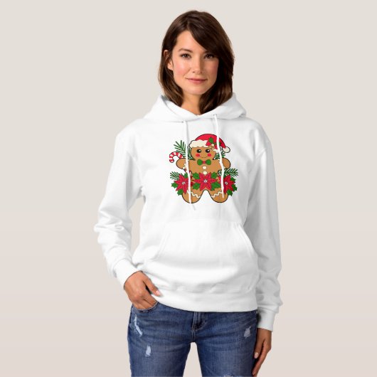 Feestelijke Joy Kerstbrood Hoodie (Voorkant volledig)