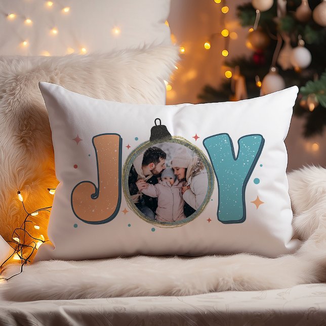 Feestelijke Joy Ornament Kerstfoto Kussen (Creator heeft geüpload)