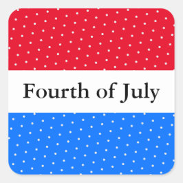 Feestelijke juli 4 Helderrood Wit Blauwe Strepen S Vierkante Sticker