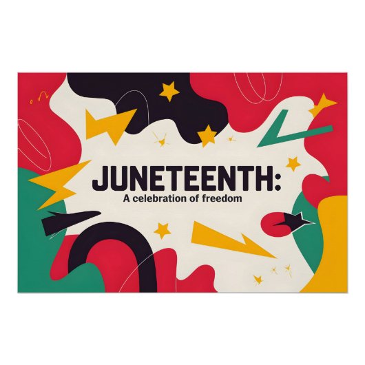 Feestelijke Juneteenth Een viering van Freedom Des Perfect Poster (Voorkant)