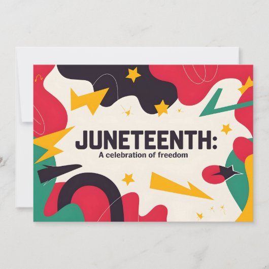 Feestelijke Juneteenth Een viering van Freedom Des Save The Date (Voorkant)