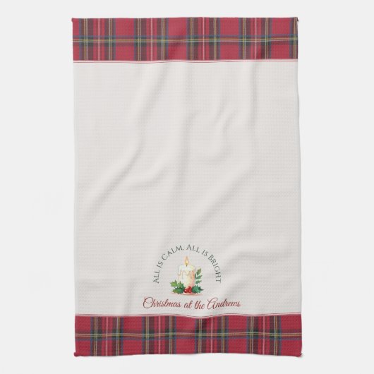 Feestelijke kaars Aangepaste Gepersonaliseerde Naa Theedoek (Verticaal)