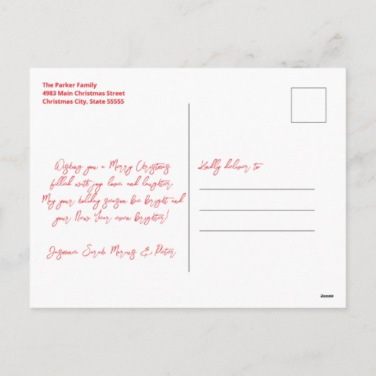 Feestelijke Kaarsdennentakken Kerstgroet Feestdagenkaart (Achterkant)