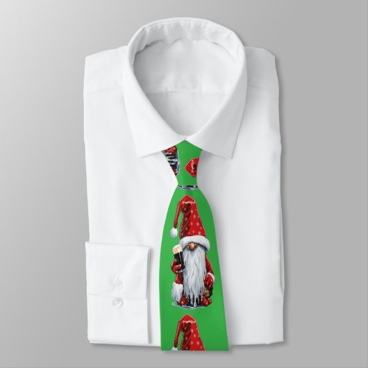 Feestelijke Kabouter met een Glas Ierse Droge Stou Stropdas (Gebonden)