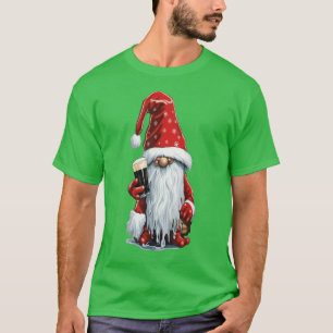 Feestelijke Kabouter met een Glas Ierse Droge Stou T-shirt