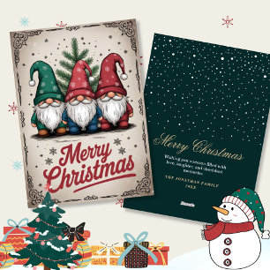 feestelijke kabouters kerstgroeten feestdagenkaart