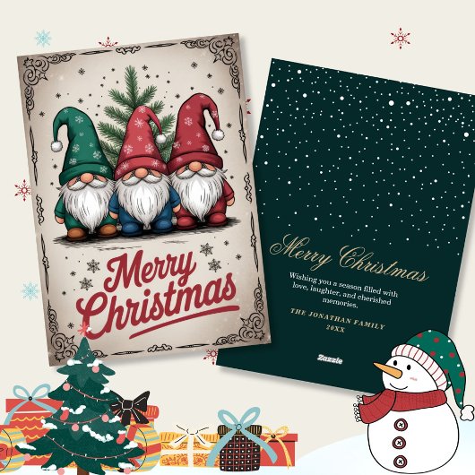  feestelijke kabouters kerstgroeten feestdagenkaart