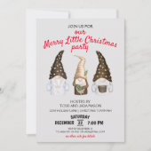 Feestelijke kabouters Merry Little Christmas Party Kaart (Voorkant)