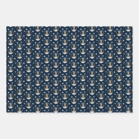 Feestelijke Kajak Kerstboom rood groen blauw Inpakpapier Vel (Voorkant 2)