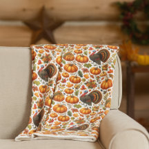 Feestelijke kalkoen en pompoen herfst decoratie
