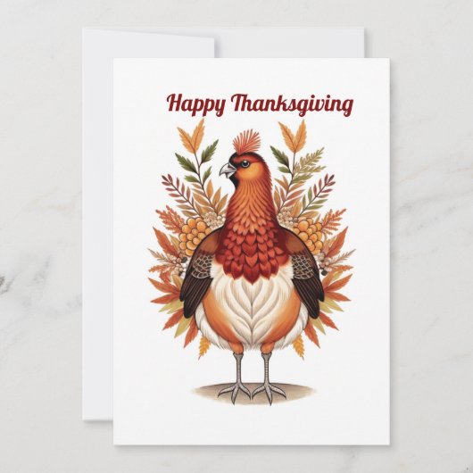 Feestelijke kalkoen feestdagenkaart (Voorkant)