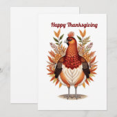 Feestelijke kalkoen feestdagenkaart (Voorkant / Achterkant)